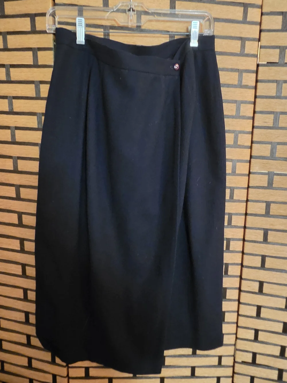 Vintage Christian Dior Boutique Paris Navy Wool Belted Blazer & Skirt Suit Set